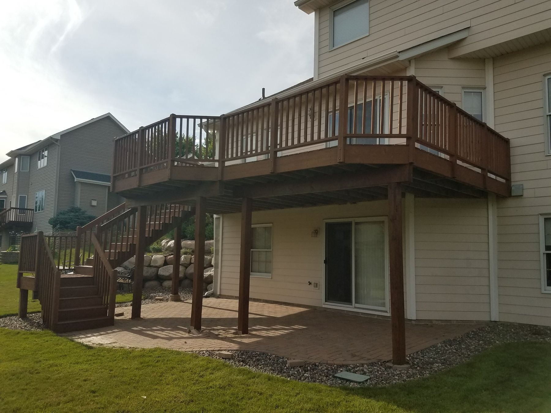 Stained deck and stairs