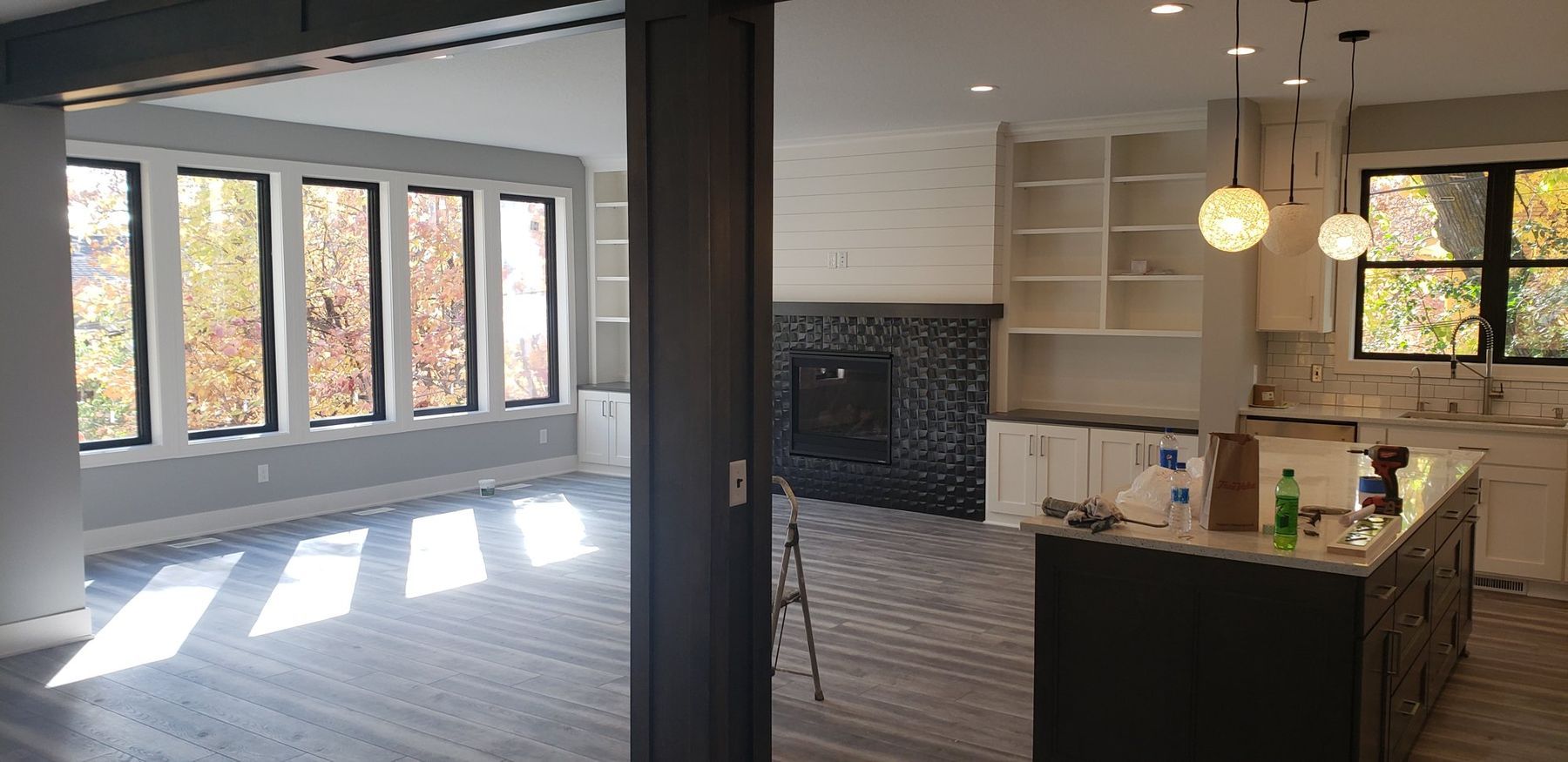 Great room opening to the kitchen