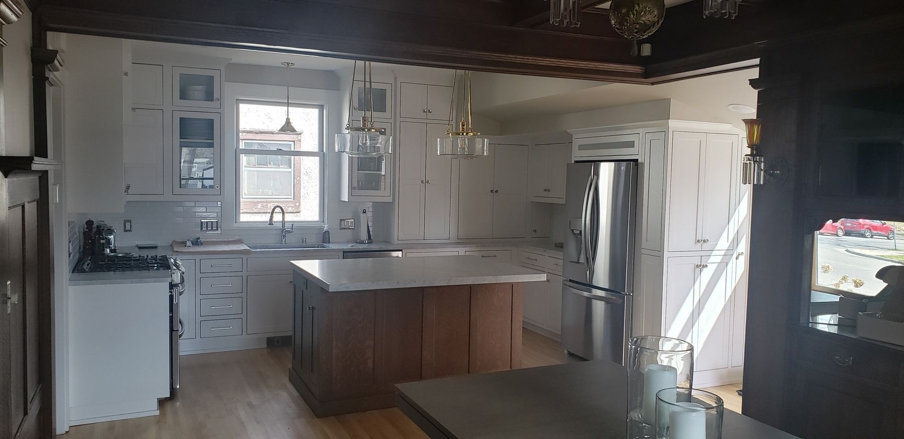 Kitchen and dining room after the remodel