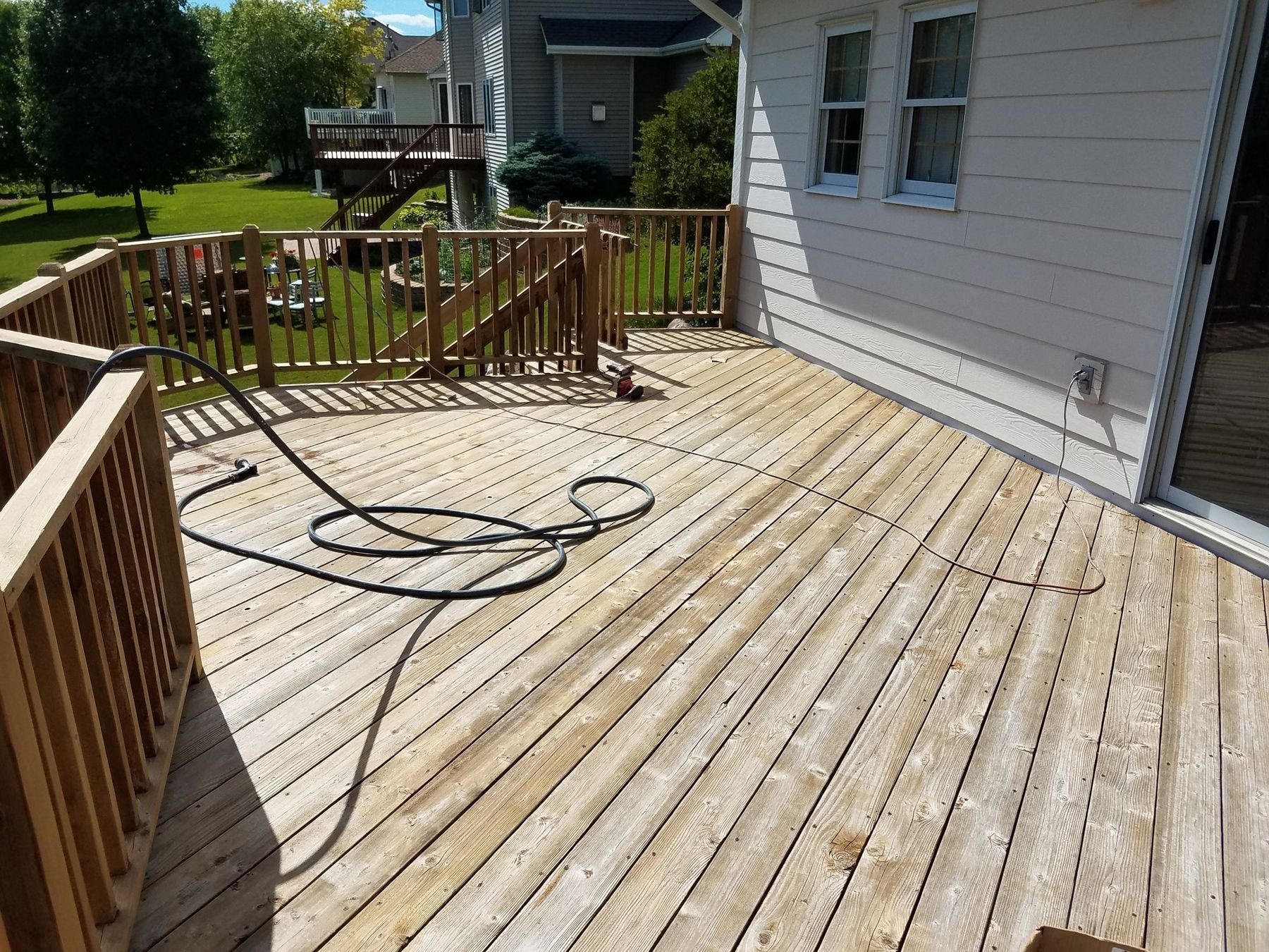 Deck before washing